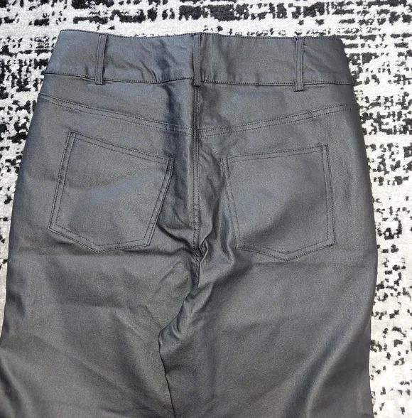 SPYM Luxe Coated Black Edgemont Ultra Skinny Ankle Zip Pants Size 38 (M) - Picture 15 of 16